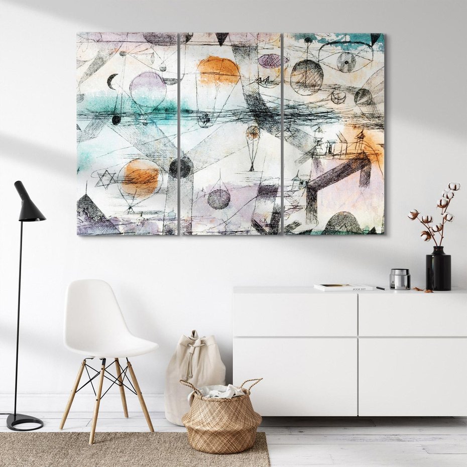 Obraz na płótnie 120x80 - In the realm of air 1917, Paul Klee - Reprodukcja - reprodukcja, obraz na płótnie