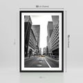 Plakat w ramie 50x70 - Ulica Nowego Jorku - ulica, Nowy Jork - rama czarna
