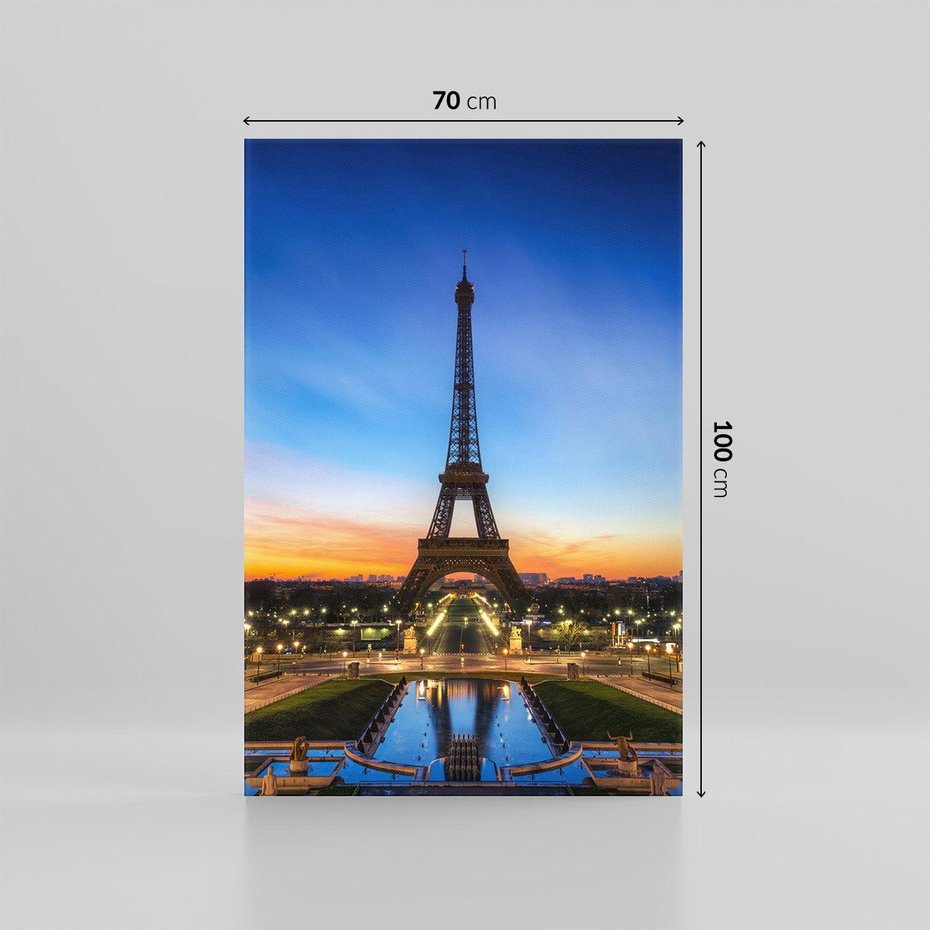 Obraz na płótnie 70x100 - Wieża Eiffla w Innej Odsłonie - wieża, Eiffla