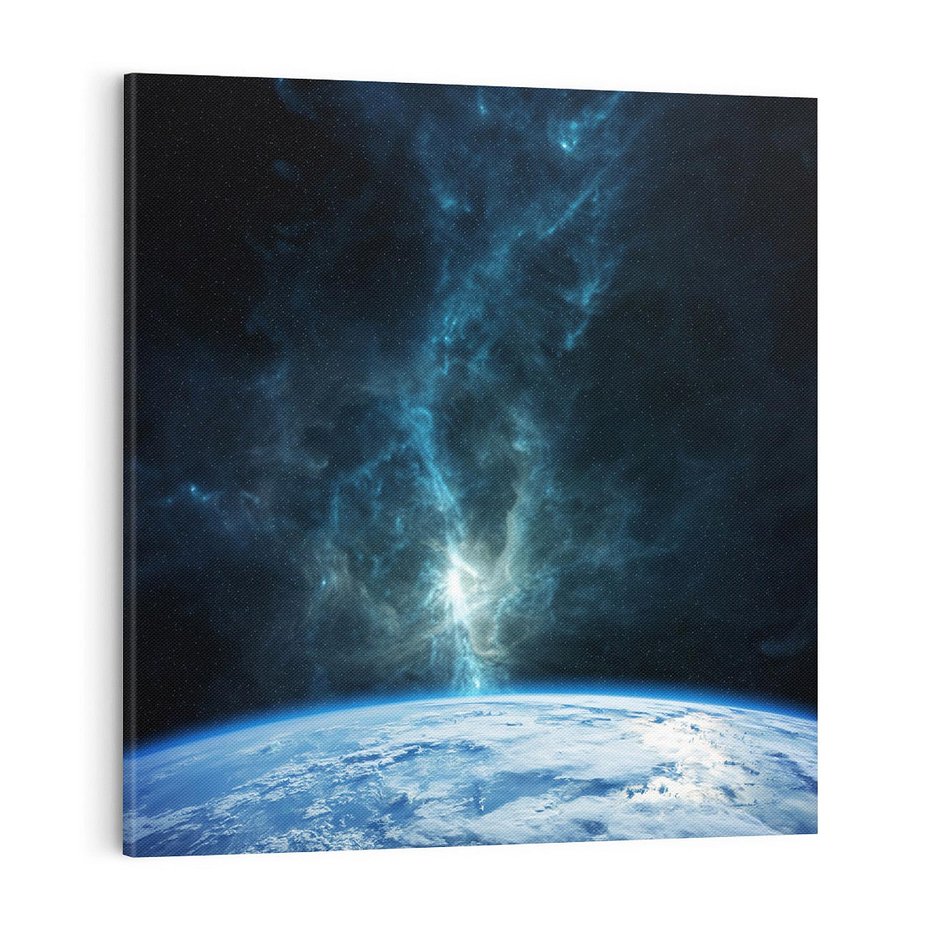 Obraz na płótnie 70x70 - Wędrówka przez galaktyki - ziemia, kosmos