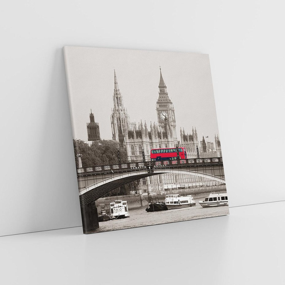 Obraz na płótnie 50x50 - Ikona Londynu - Most - most, Londyn