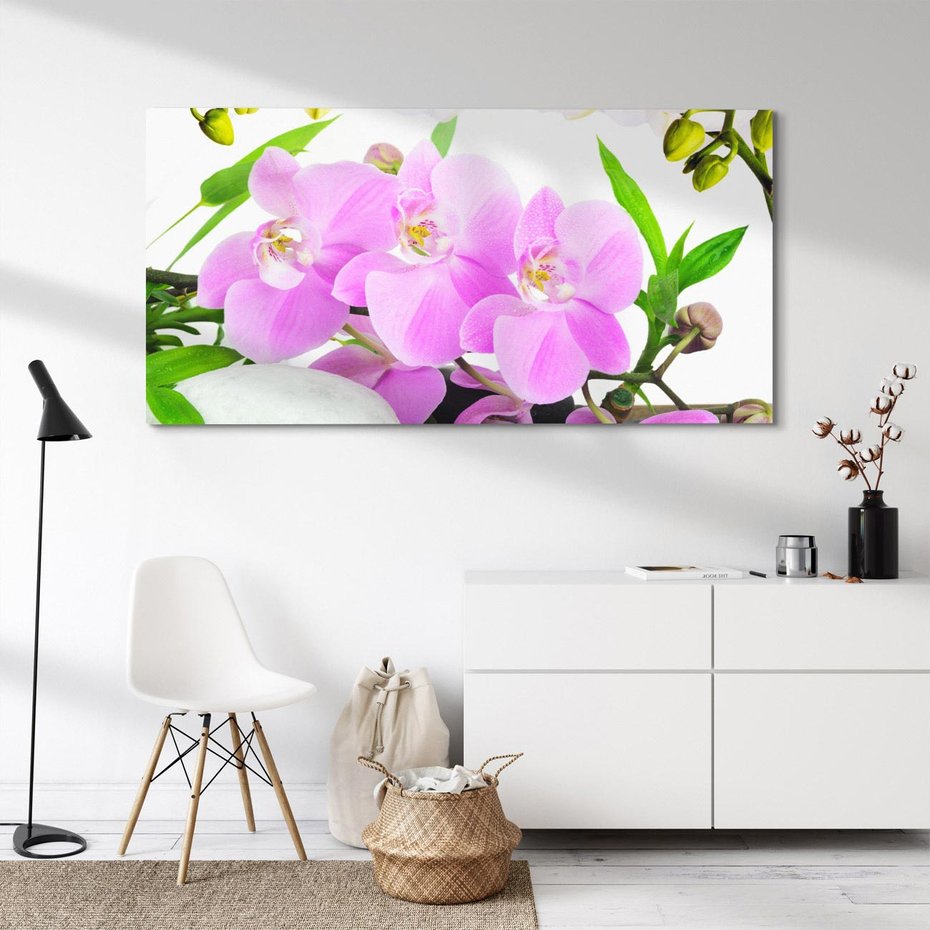 Obraz na płótnie 120x60 - Orchidea w SPA - spa, orchidea