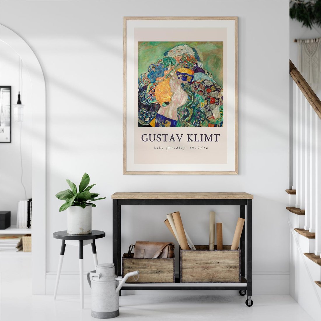 Plakat w ramie 40x50 - Sztuka z Reprodukcją G. Klimta - Gustav Klimt, reprodukcja - rama drewno