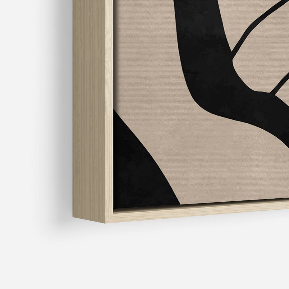 Obraz w ramie 70x100 - Obce Wariacje - abstrakcyjne linie, mroczny plakat - rama drewno
