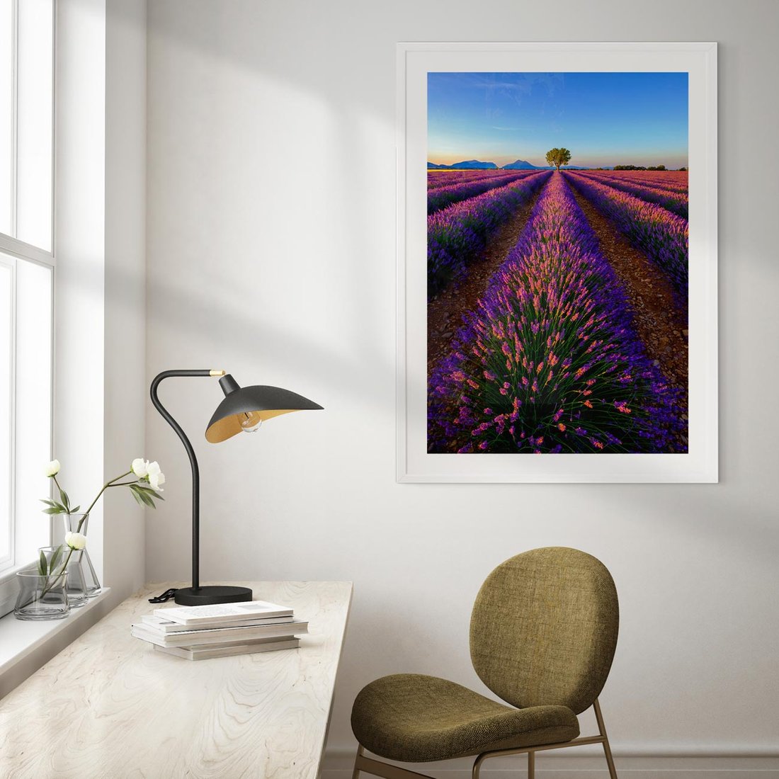 Plakat bez ramy 40x50 - Fioletowa Magia - pole, lawendy