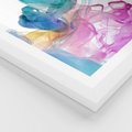 Plakat w ramie 30x40 - Abstrakcyjne Pastelowe Piękno - abstrakcja, pastelowe - rama biała