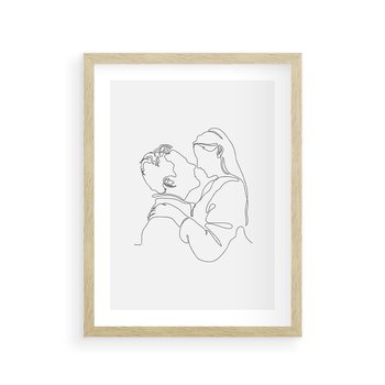 Plakat w ramie 50x70 - Bezgraniczne Tańce - para zakochanych, kobieta i mężczyzna - rama drewno