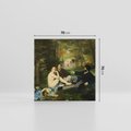 Obraz na płótnie 70x70 - "Śniadanie na trawie" (1863) Edouard Manet - Reprodukcja - reprodukcja, obraz na płótnie