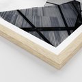 Plakat w ramie 30x40 - Nowoczesna Metropolia - architektura, proste linie - rama drewno