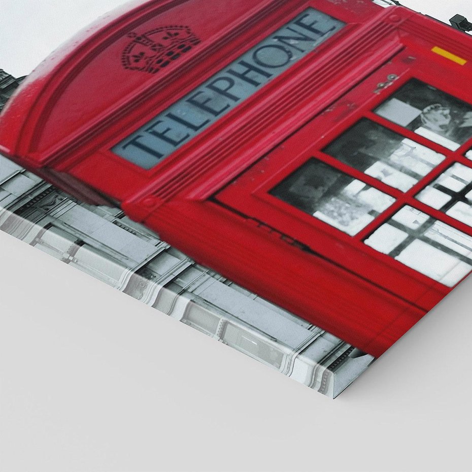 Obraz na płótnie 100x50 - Uliczka z charakterystyczną budką w Londynie - Londyn, budka