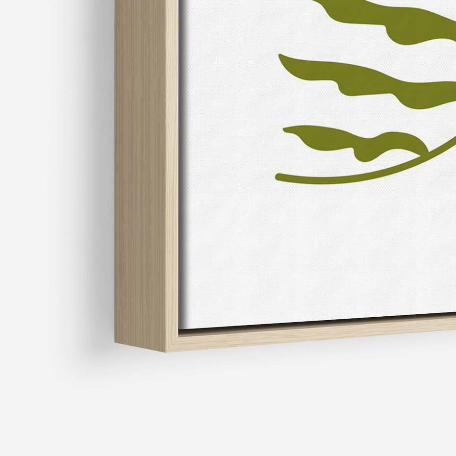 Obraz w ramie 50x70 - Rytmy Chaosu - roślina, gałązka - rama drewno