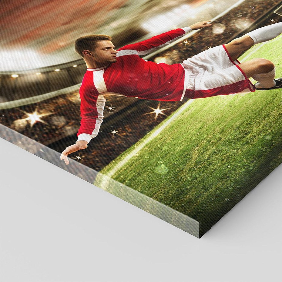 Obraz na płótnie 120x80 - Magia stadionowego futbolu - piłka nożna, stadion