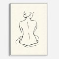 Obraz w ramie 70x100 - Migotliwa Symfonia - kobieta akt, minimalizm - rama biała