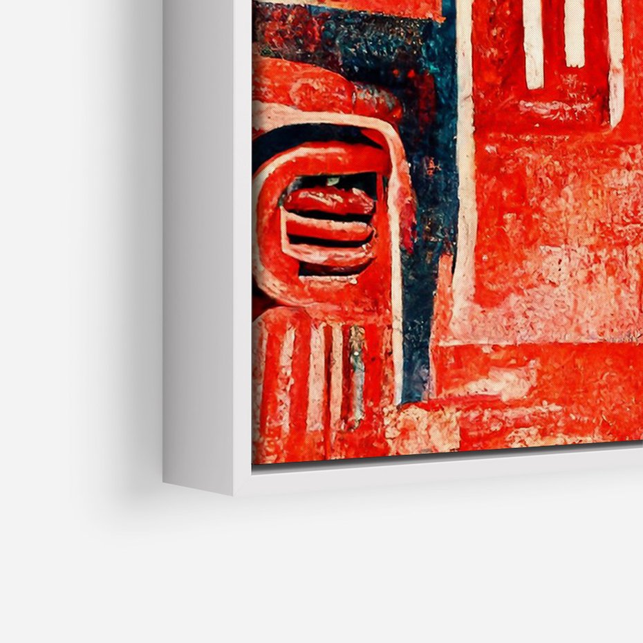 Obraz w ramie 70x100 - Mistyka Wschodnich Światów - orientalna sztuka, nawiązanie do Japonii - rama biała