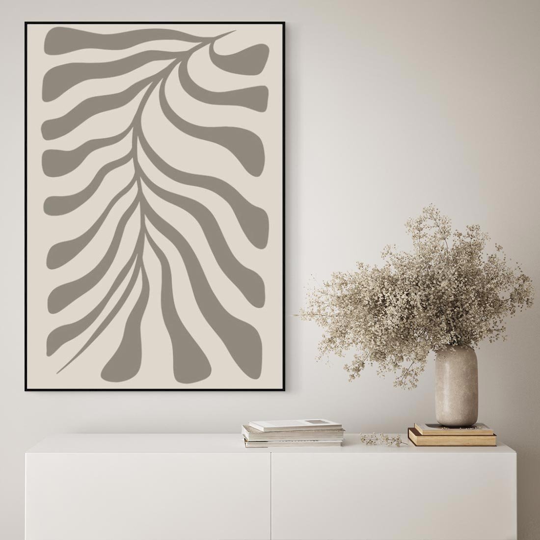 Obraz w ramie 70x100 - Zaklęte Kształty - nowoczesna sztuka, plakat modern - rama czarna