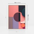 Obraz w ramie 50x70 - Przenikanie przestrzeni czasu - abstrakcja, geometria - rama drewno