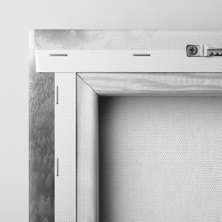 Obraz na płótnie 30x30 - Szare Góry - zamglony krajobraz, las