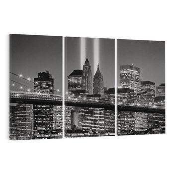 Obraz na płótnie 120x80 - Miasto ożywione nocą - miasto, noc