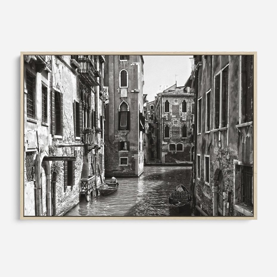 Obraz w ramie 70x50 - Zabłądzić w Wenecji - wenecja, kanały - rama drewno