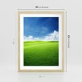 Plakat w ramie 30x40 - Łąka pod Niebem - łąka, niebo - rama drewno
