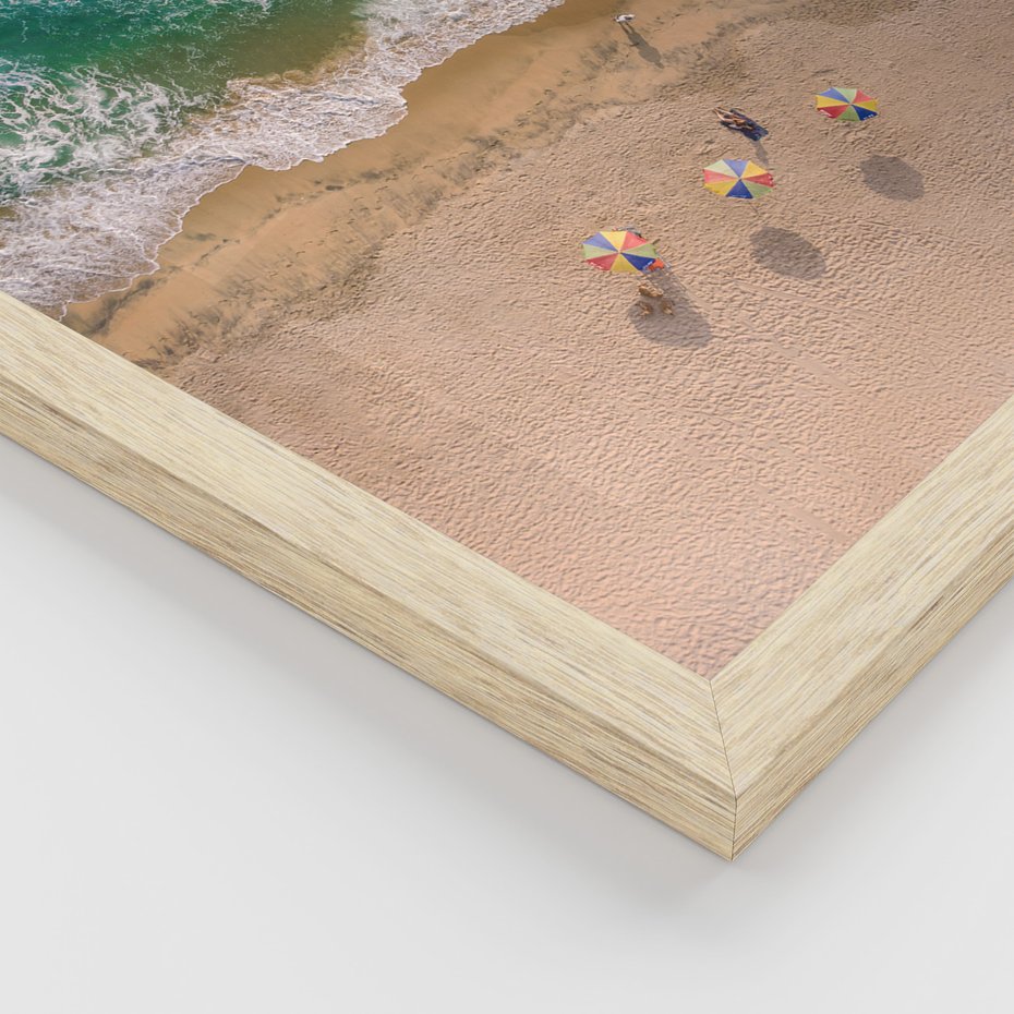 Zestaw obrazy w ramie 50x70 galeria - Plaża, boho, wakacje, morze - rama drewno