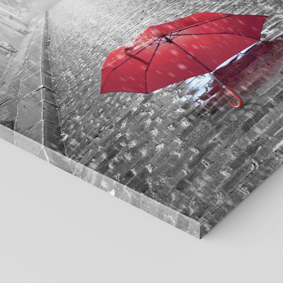 Obraz na płótnie 50x70 - Kolorowy parasol w Paryżu - Paryż, parasol