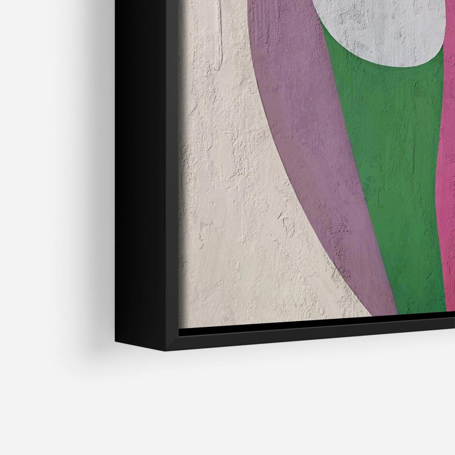 Obraz w ramie 50x50 - Wibracje Kolorów Marzeń - abstrakcyjne dziwne kształty, olejny obraz - rama czarna