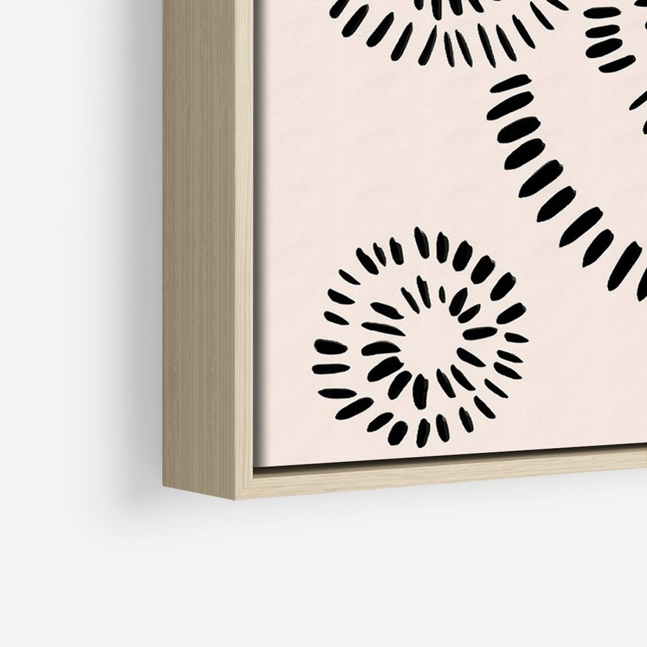 Obraz w ramie 70x100 - Abstrakcyjne Wnętrza - minimalistyczne kształty, odbicia - rama drewno