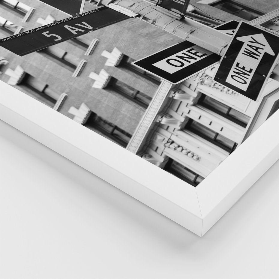 Zestaw obrazy w ramie 40x50 galeria - Nowy, Jork, miasto, nowoczesny - rama biała