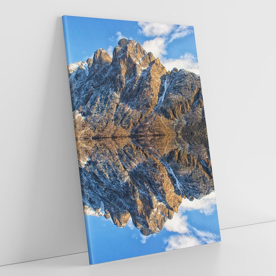 Obraz na płótnie 80x120 - Górskie odbicie jeziora - góry, jezioro