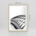 Plakat w ramie 50x70 - Dynamiczne Kształty - architektura, obłe kształty - rama drewno