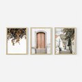 Zestaw obrazy w ramie 40x50 galeria - Stare, drzwi, Włochy, uliczka - rama drewno