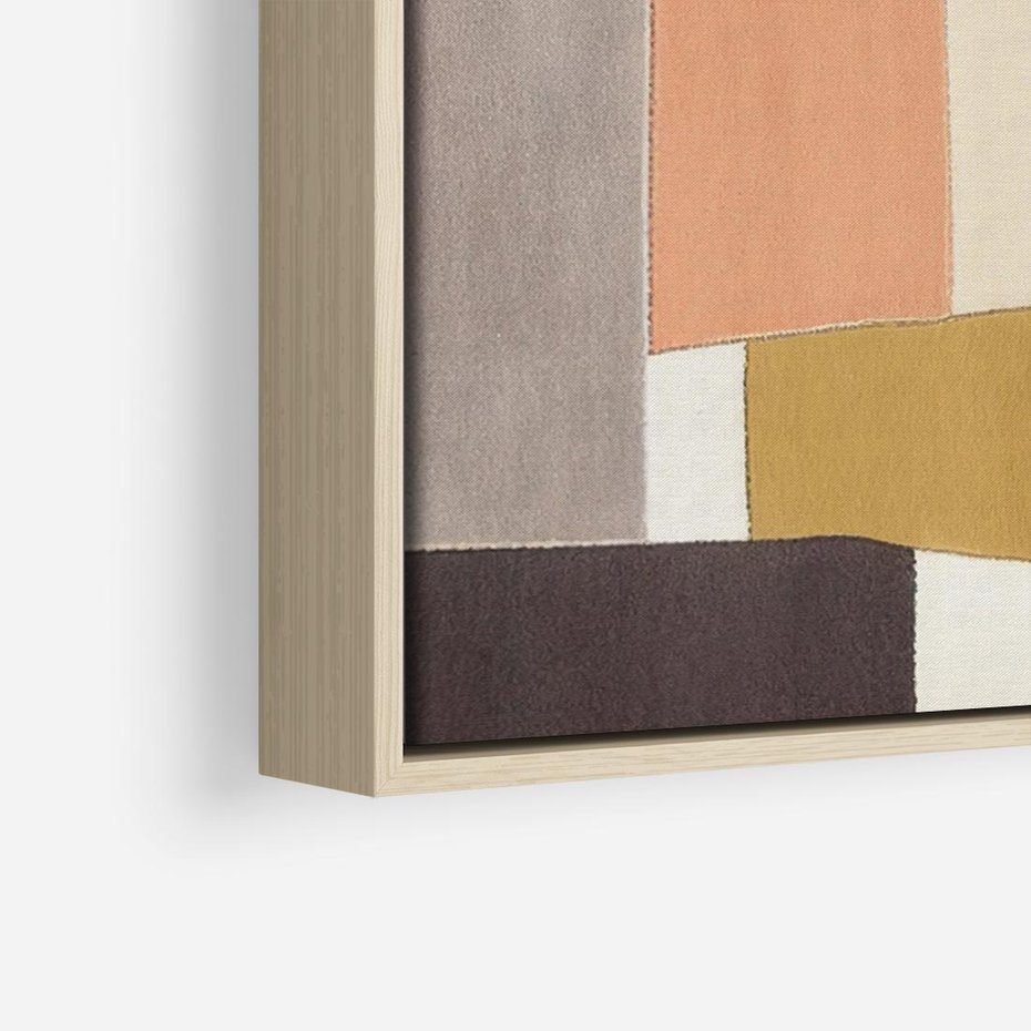 Obraz w ramie 120x80 - Pasy Abstrakcji - kolorowe pasy, plamy koloru - rama drewno