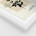 Plakat w ramie 50x70 - Malowane szkicowe tęsknoty - kwiaty, typografia - rama biała