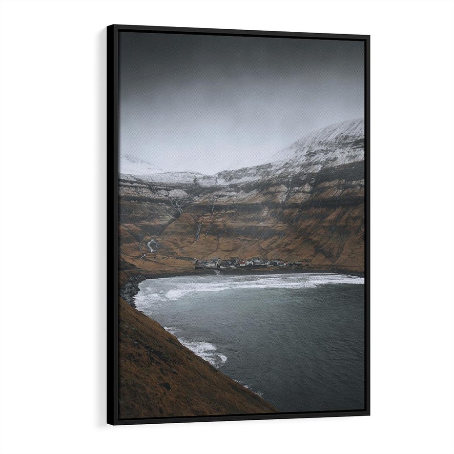 Obraz w ramie 50x70 - Spektakularna Przyroda - fiordy, Norwegia - rama czarna