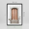 Plakat w ramie 50x70 - Śródziemnomorskie Drzwi Czasu - fotografia starych drzwi, śródziemnomorska architektura - rama czarna