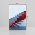 Obraz na płótnie 80x120 - Schody w abstrakcyjnej podróży - schody, abstrakcja