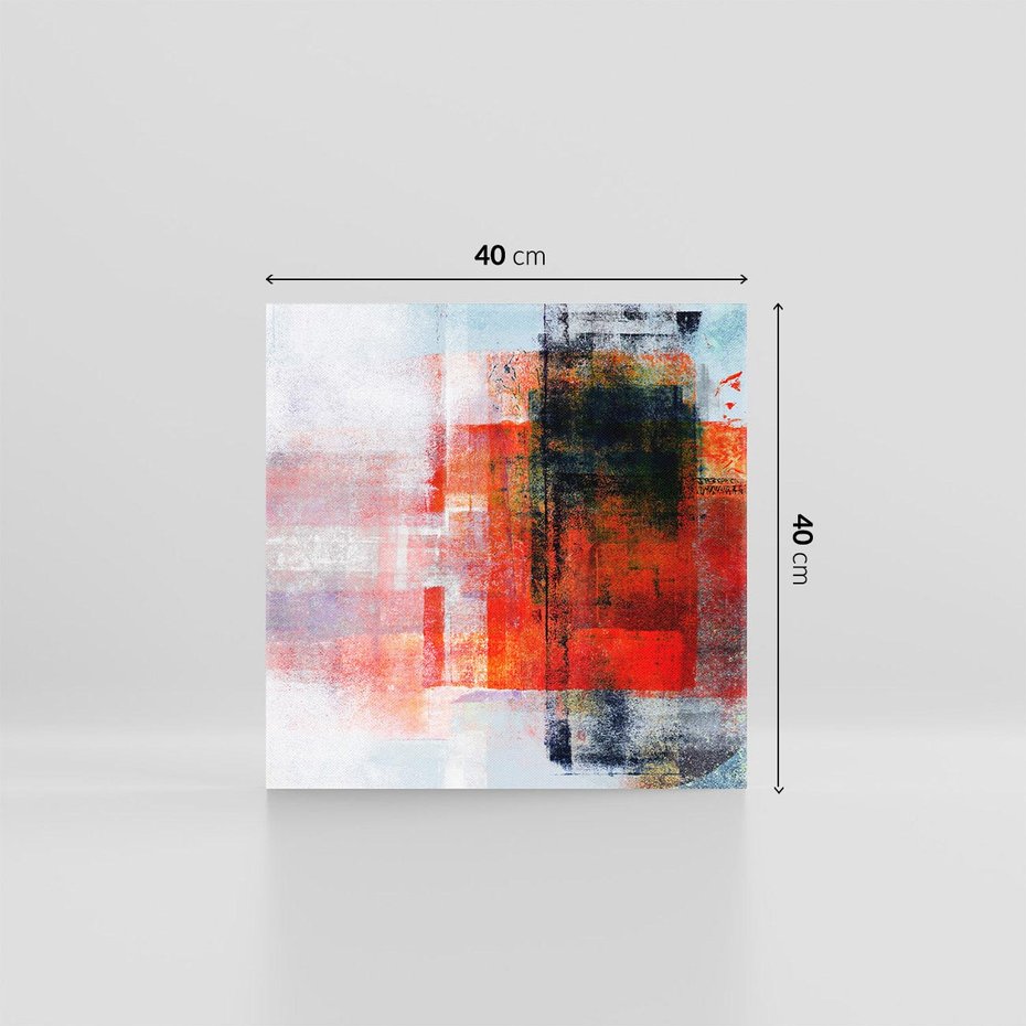 Obraz na płótnie 40x40 - Burza Emocji - wyrazista abstrakcyjna sztuka, dramatyzm