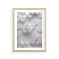 Plakat w ramie 30x40 - Kreatywna Forma - geometryczny, 3D - rama drewno