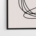 Obraz w ramie 70x100 - Strukturalne Kontrasty - abstrakcyjne szkicowane linie, minimalizm - rama czarna