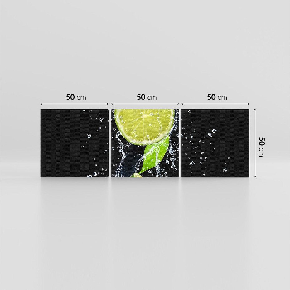 Obraz na płótnie 150x50 - Świeżość Cytrusów - limonki, cytryny