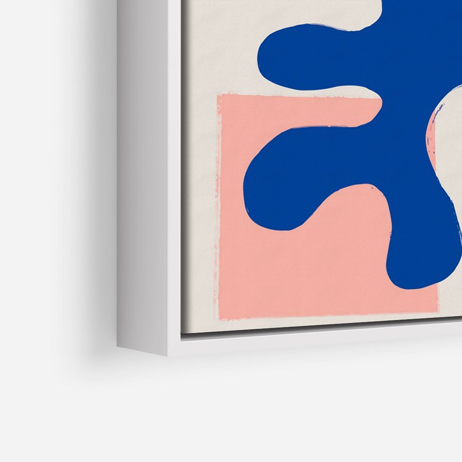 Obraz w ramie 70x100 - Bezczasowe Pastelowe Plamy - abstrakcja, nowoczesny plakat - rama biała