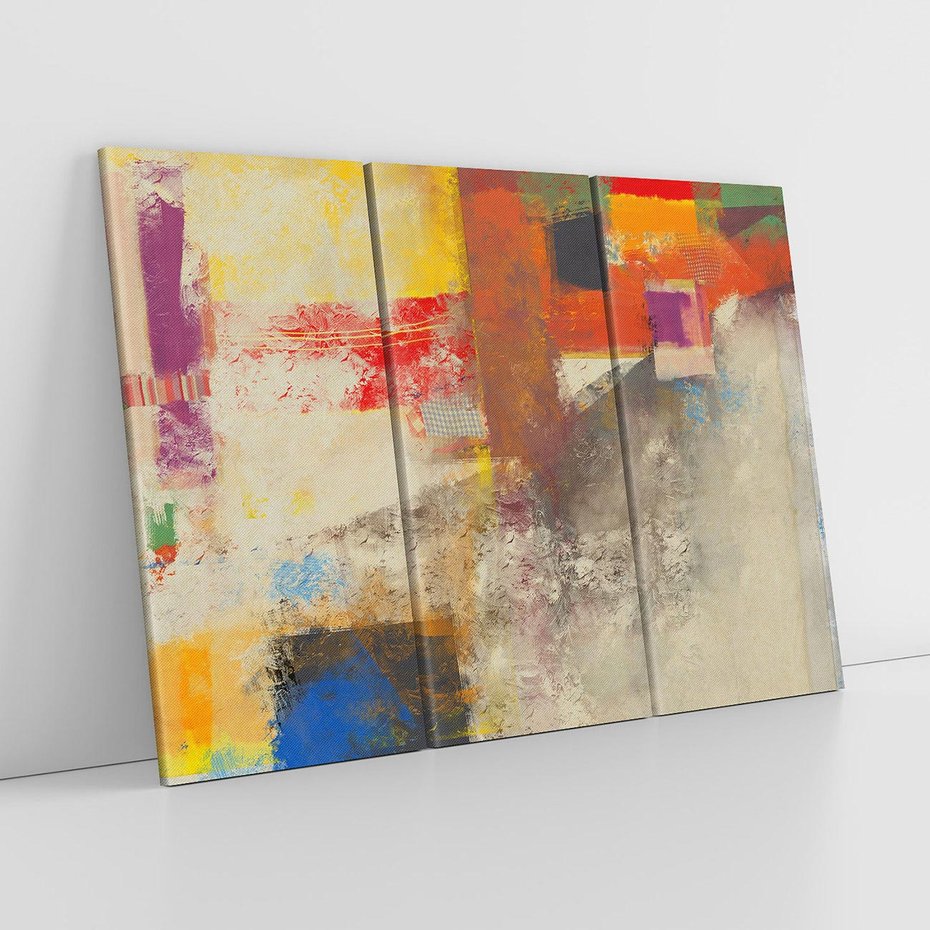 Obraz na płótnie 120x80 - Abstrakcja olejna - kształty i kolory - abstrakcja, olejna