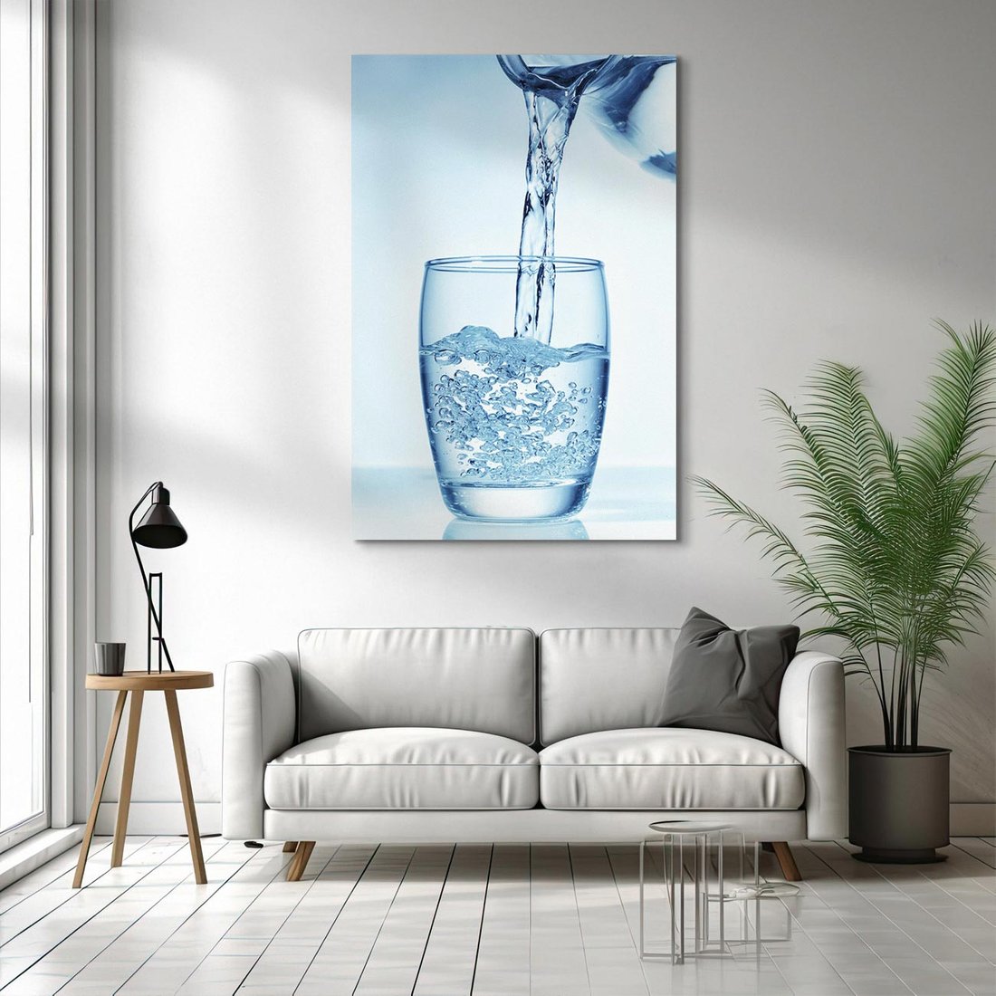 Obraz na płótnie 70x100 - Chłodząca szklanka wody - szklanka, wody