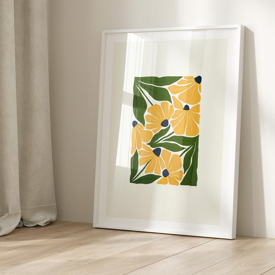 Plakat bez ramy 30x40 - Świetliste Kwiaty Natury - kwiaty, nowoczesna grafika