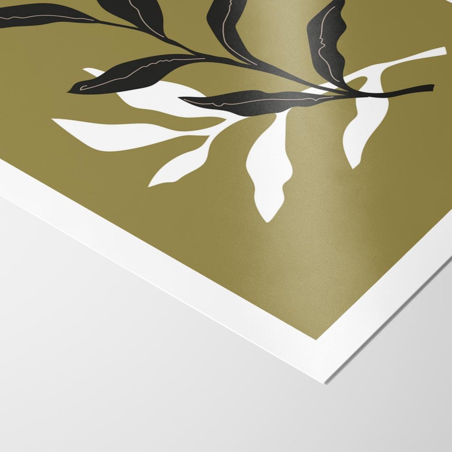 Plakat bez ramy 40x50 - Wewnętrzne Odsłony - liście, gałązki