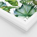 Plakat w ramie 30x40 - Oaza Natury - liście, tropikalne - rama biała