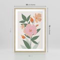 Plakat w ramie 50x70 - Kwiatowe Nastroje - kwiat, sztuka nowoczesna - rama drewno