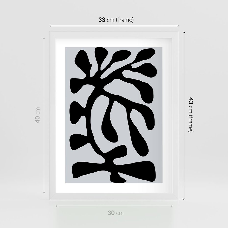 Plakat w ramie 30x40 - Przenikające Refleksje - matisse, sztuka nowoczesna - rama biała