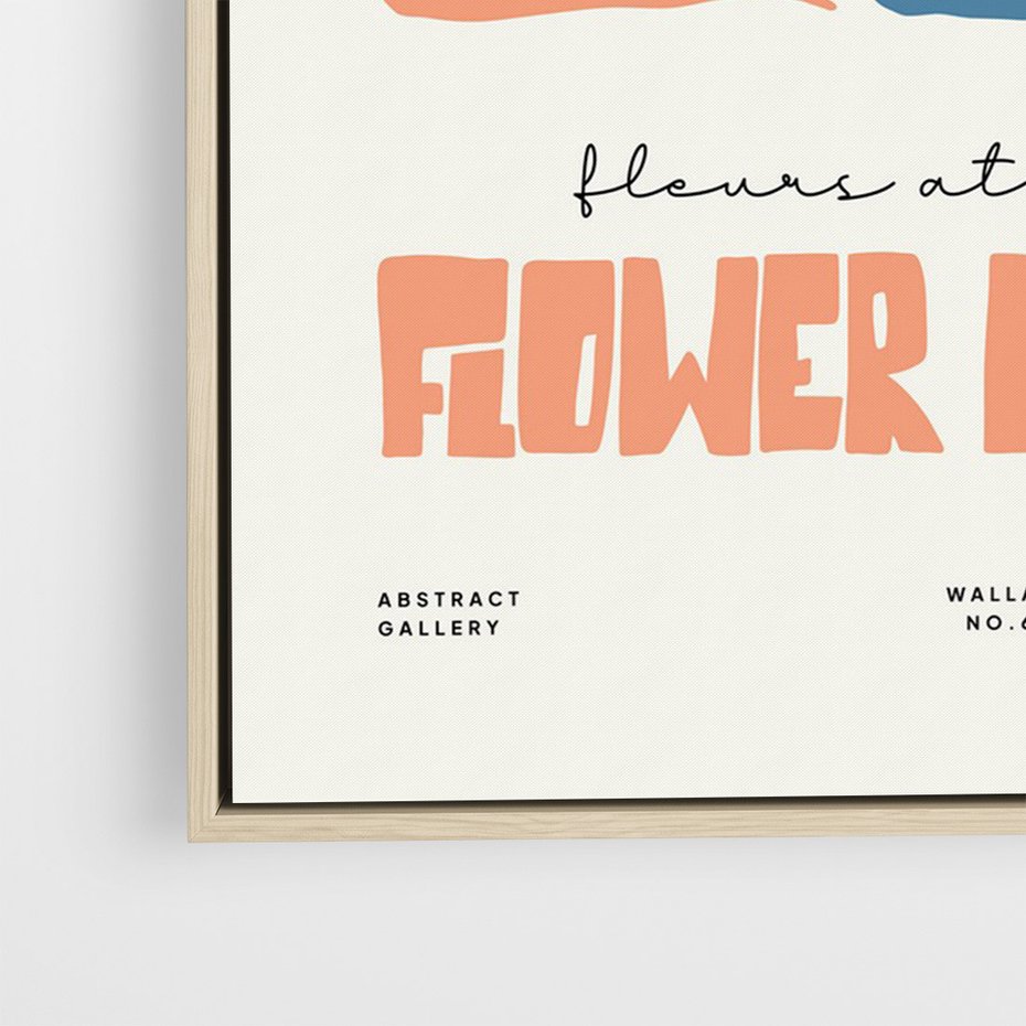 Obraz w ramie 80x120 - Rozbijające Widoki - kwiaty, nowoczesny plakat - rama drewno